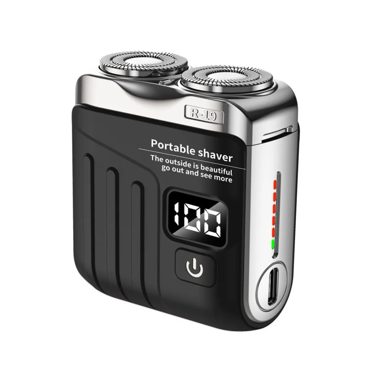 Compact Electric Razor for Men - Lightweight Wet & Dry Shaver with Floating Head, IPX7 Waterproof and Digital Display for Travel