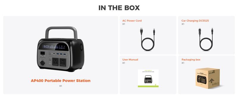 Ctolity CTOLITY 500W 345Wh Powerbank Emergency Power Supply Backup LiFePO4 Battery Camping Portable Power Station Phone Charge- Solar Generator with 500W AC Output for Home Use Camping Travel RVs Emergencies