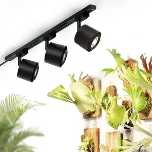 Barrina TR40c Track Grow Light for Indoor Growing, 3 x 40W, 15°-60° Adjustable Beam Angle, 4000K Ceiling Mount Full Spectrum Grow Lamp, LED H-Type Plant Light Bulbs for House Plants with Timer, Blcak