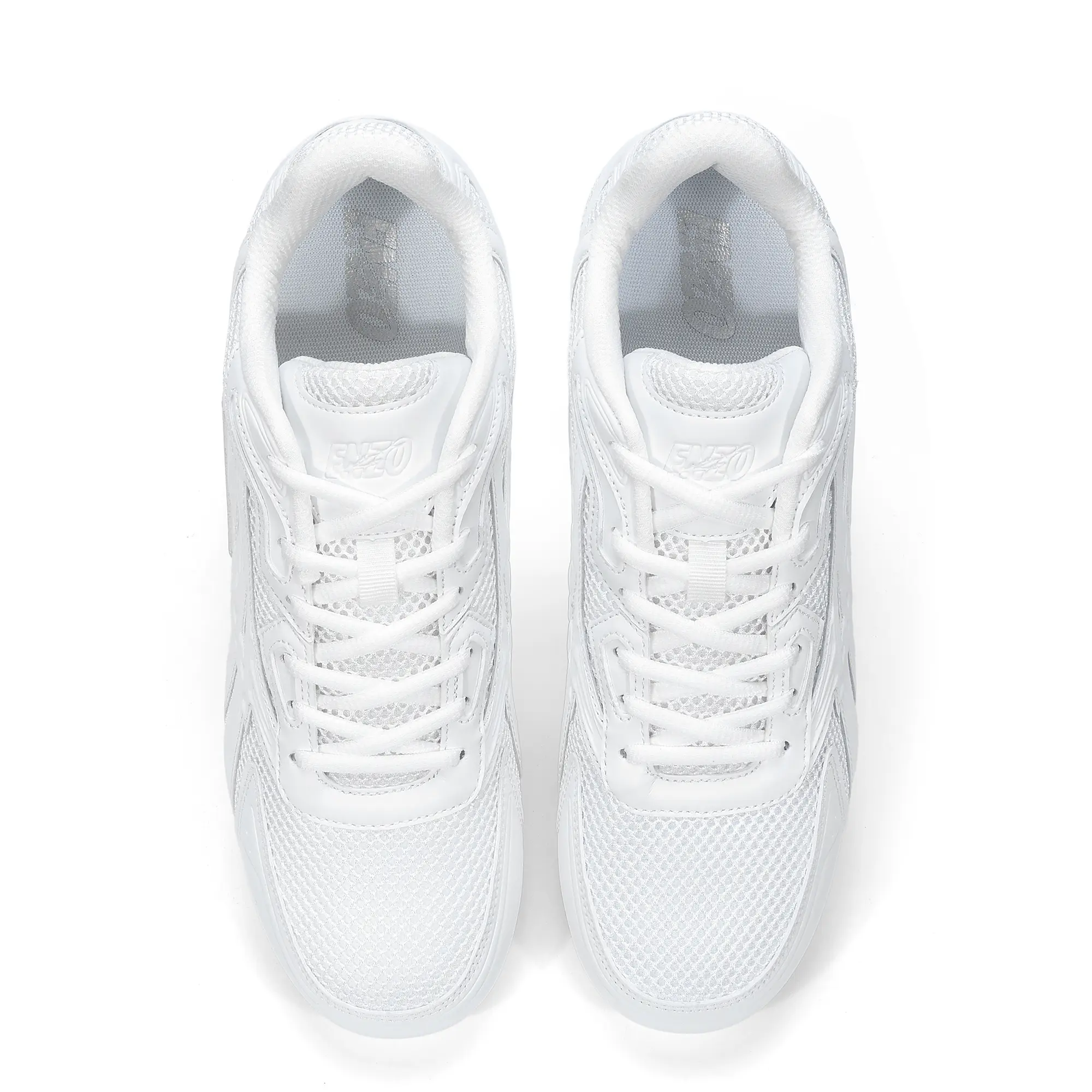 ENZO RUNNERZ Men's White Football Cleat Athletic Clean Shoes