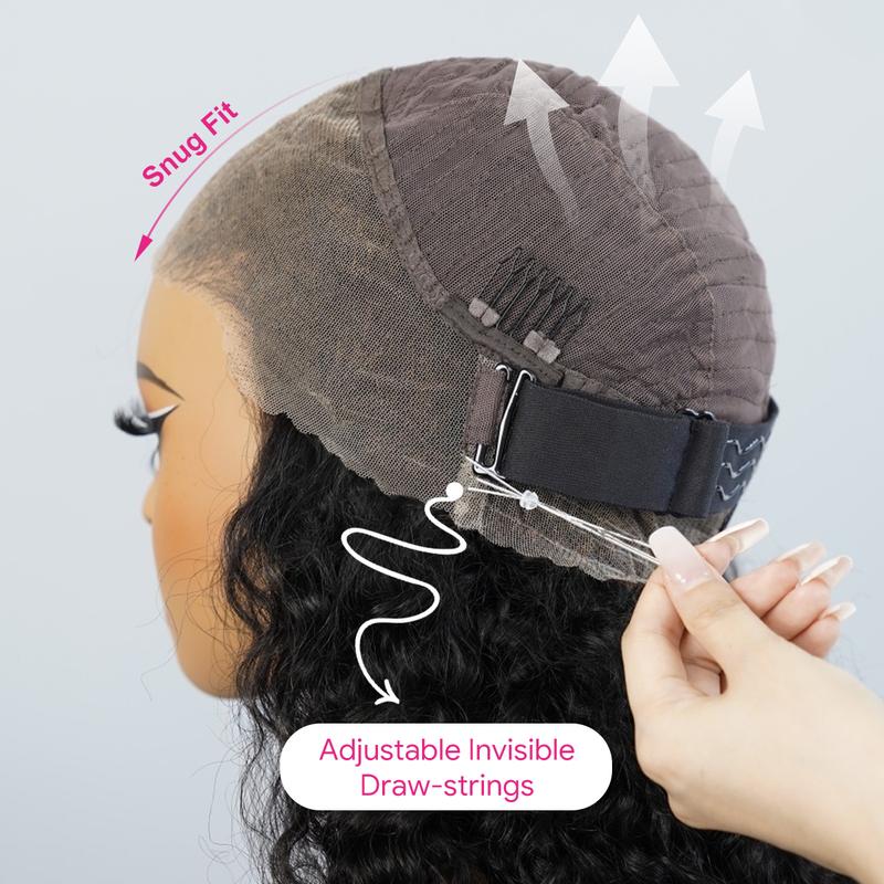ISEE HAIR Wear Go 360 Lace Frontal Kinky Straight Glueless Wig Pre-Bleached Knots Invisi Draw-strings Glueless Human Hair Wigs Full Frontal Combs #TikTokShopHolidayHaul