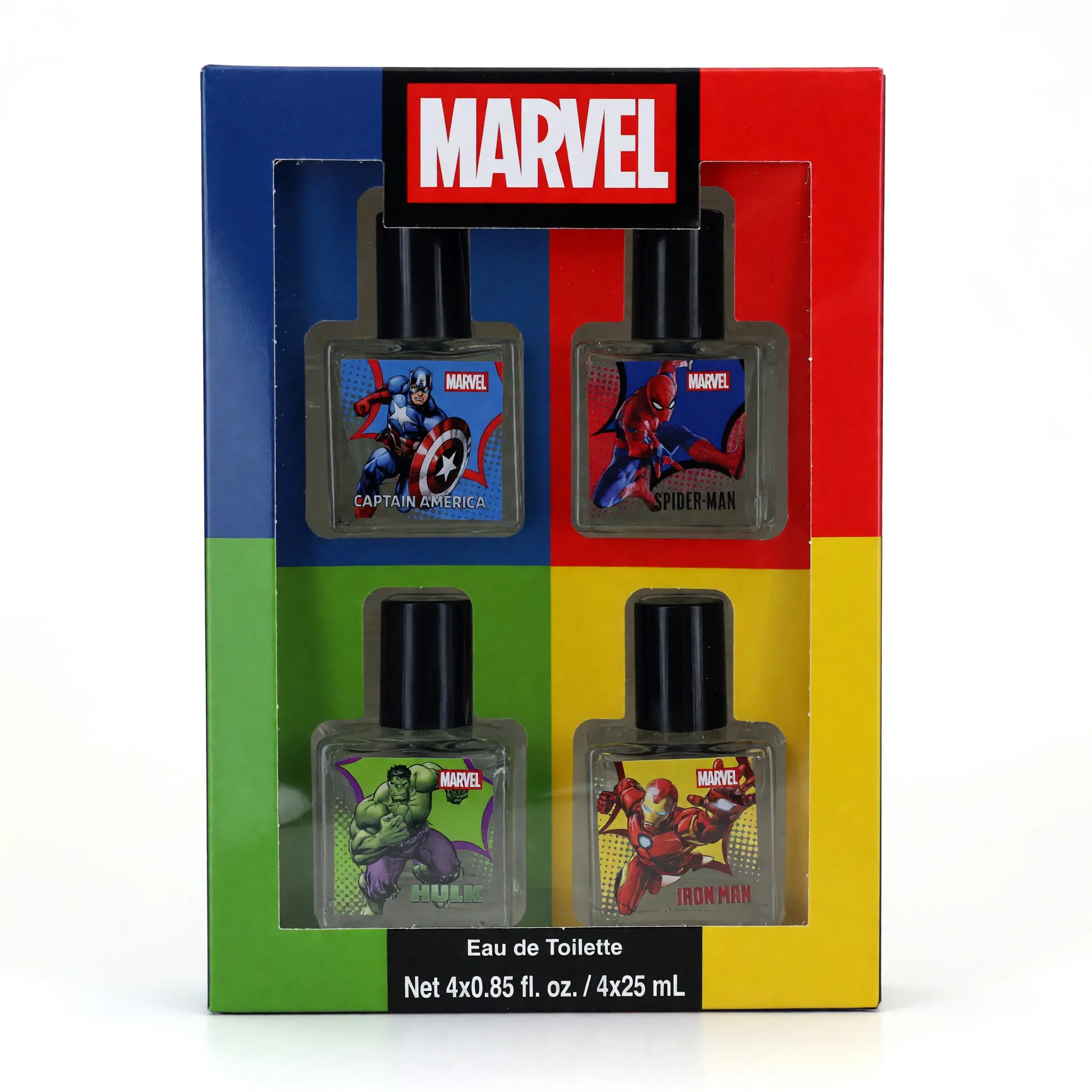 Marvel Kids' 4-Piece Superhero Mix Fragrance Set - .85 oz Multi-Vial Beauty & Personal Care Gift Set, Fragrance Sets, Children