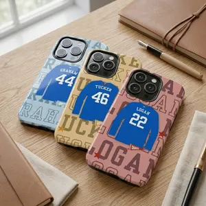 Personalized Sports Jersey Custom Name Number Varsity Off-campus Phonecase for iPhone 17,16,15,14,13,12,11 and Samsung s23 - 26 , phonecase gift