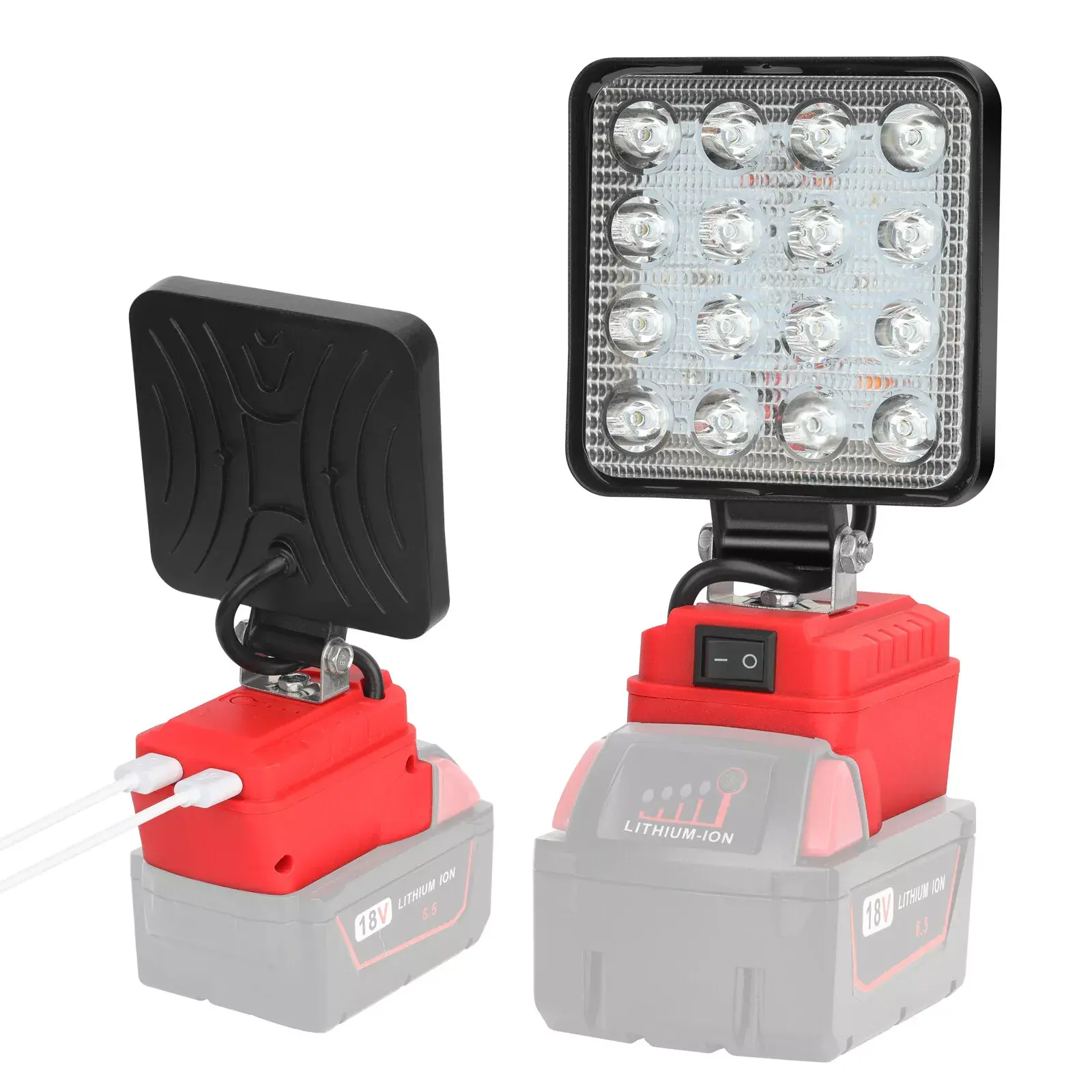 【DealsForYouDays】Wireless LED Work Light for Milwaukee M--18 18V Battery w/USB Cordless Outdoor,TikTokShopBlackFriday