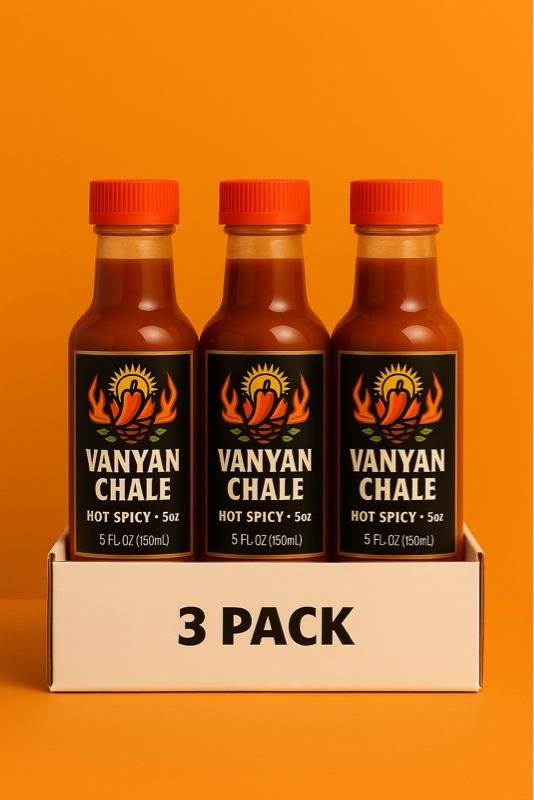 Djouly Vanyan Hot Sauce Pepper - 3 Pack, 5 oz Each, Hot Spicy Flavor, 5 FL OZ (150ml) Djouly Vanyan Hot Sauce Pepper - 3 Pack, 5 oz Each, Hot Spicy Flavor, 5 FL OZ (150ml)
