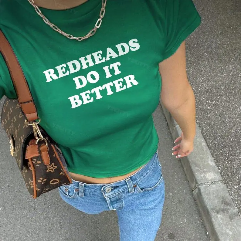 Redheads Do It Better Y2K Baby Tee | St. Patrick’s Day Tee
