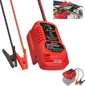 Battery Jump Starter Adapter for Milwaukee M-18 18V, Automotive Car Battery Booster Jumper Cables with Adapter Power for Car Jump Starting Using Tool (No Battery)