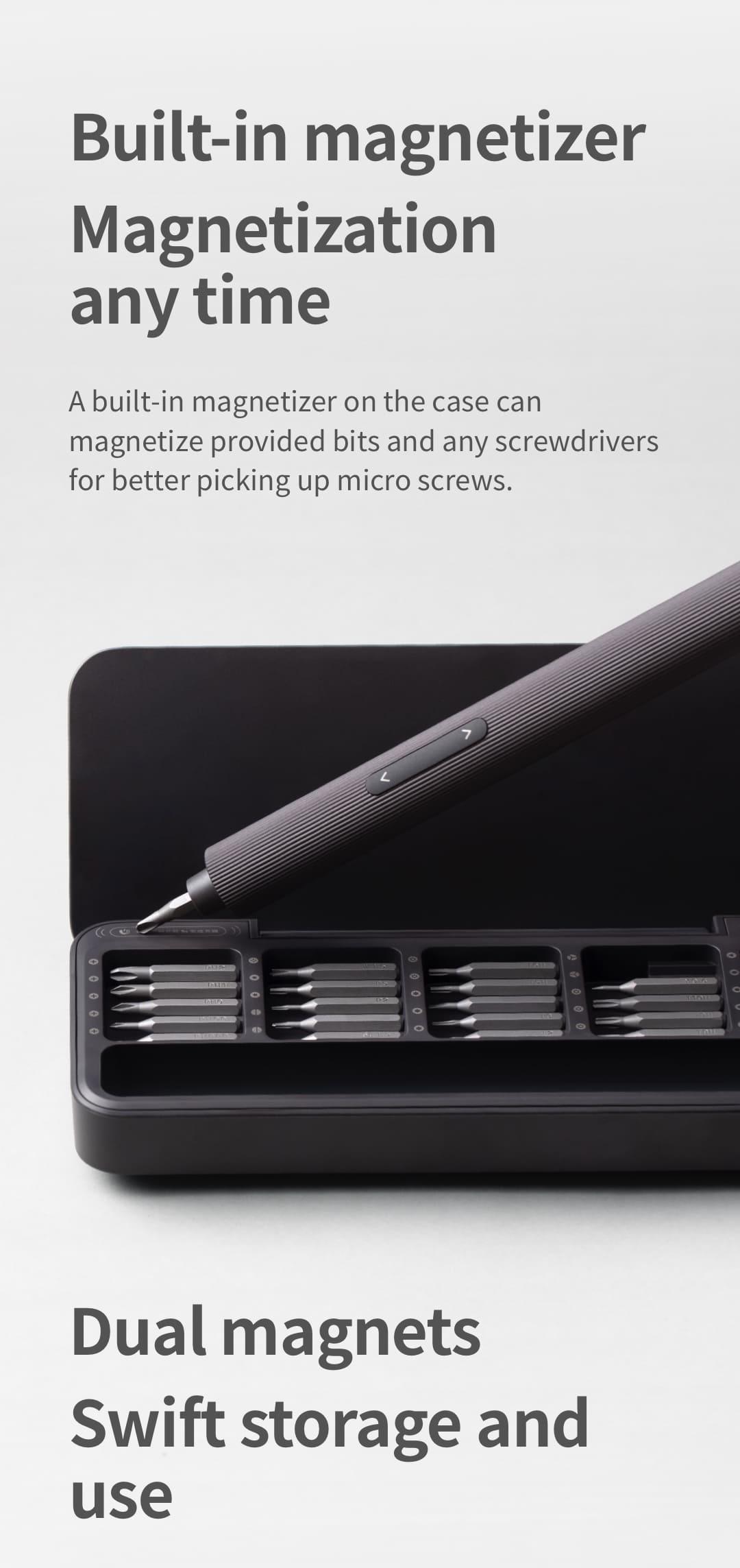 【Deal for you Days】Hoto 25-in-1 Electric Precision Screwdriver with Magnetic Bits & Rechargeable Battery for Phone Camera Laptop Watch Cordless Metal Repair Tool for Father's Day Gifts