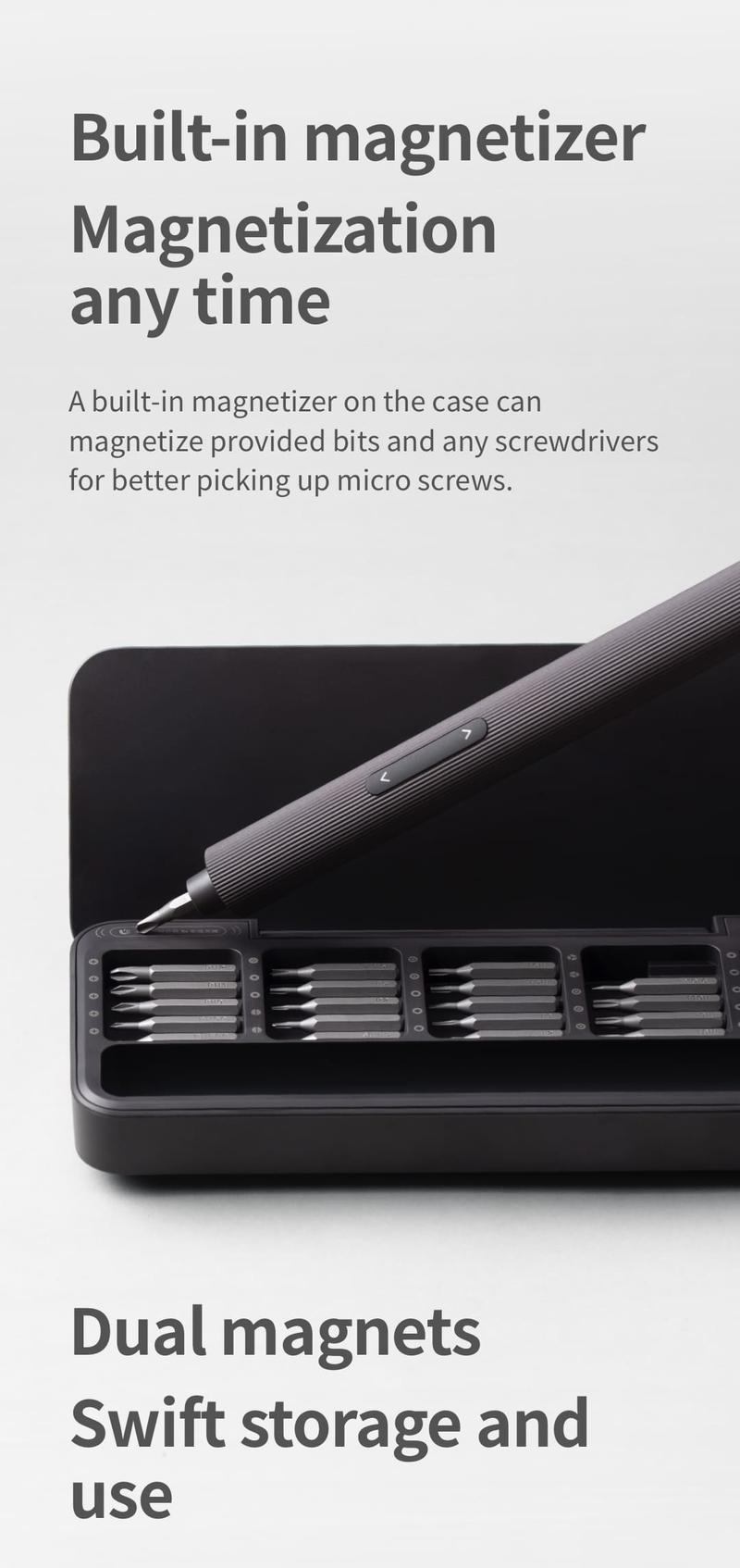 【Deal for you Days】Hoto 25-in-1 Electric Precision Screwdriver with Magnetic Bits & Rechargeable Battery for Phone Camera Laptop Watch Cordless Metal Repair Tool for Father's Day Gifts