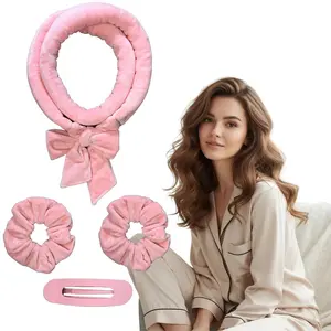 Humwam Heatless Curls Overnight – Velvet Hair Curler Headband for Long Hair, Sleep-In Soft Rollers