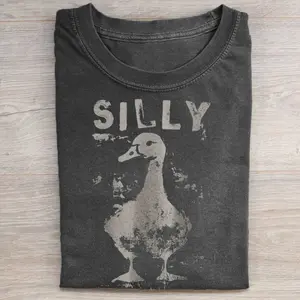 Vintage 90s Silly Goose T-Shirt , Comfort Colors Cool Duck Graphic Tee , Funny Animal Fan Gift Shirt , Unisex Fit Design