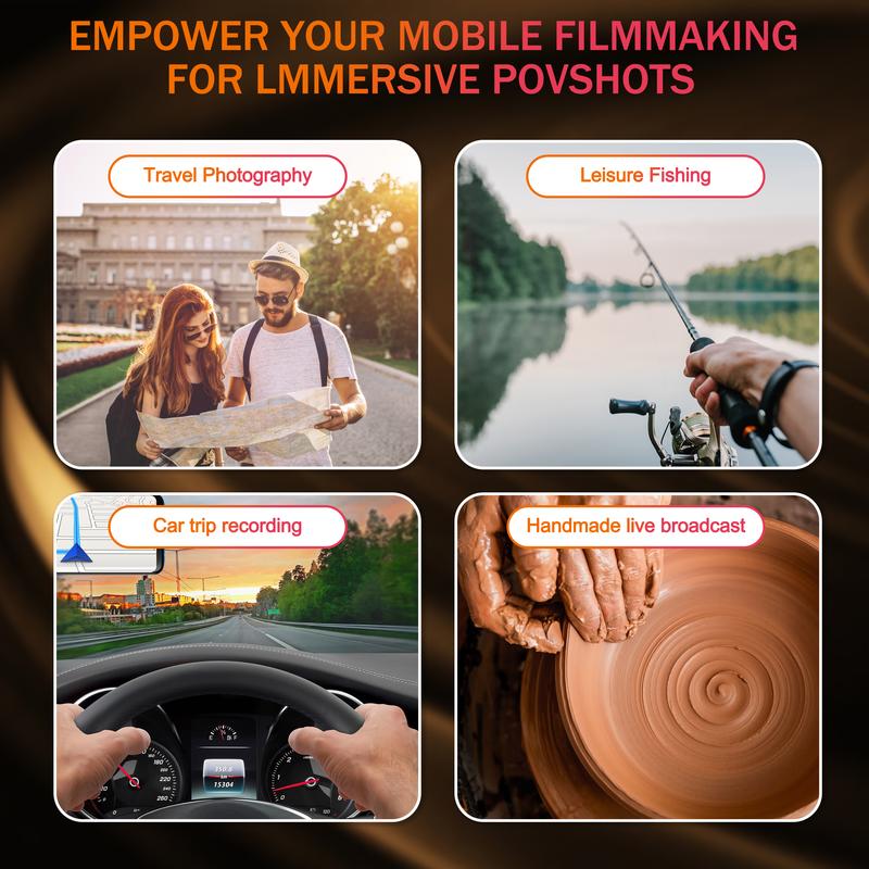 Magnetic Neck & Chest Mount for Phones – POV Vlog Holder for iPhone 16/15/14/13, Android & Action Cameras