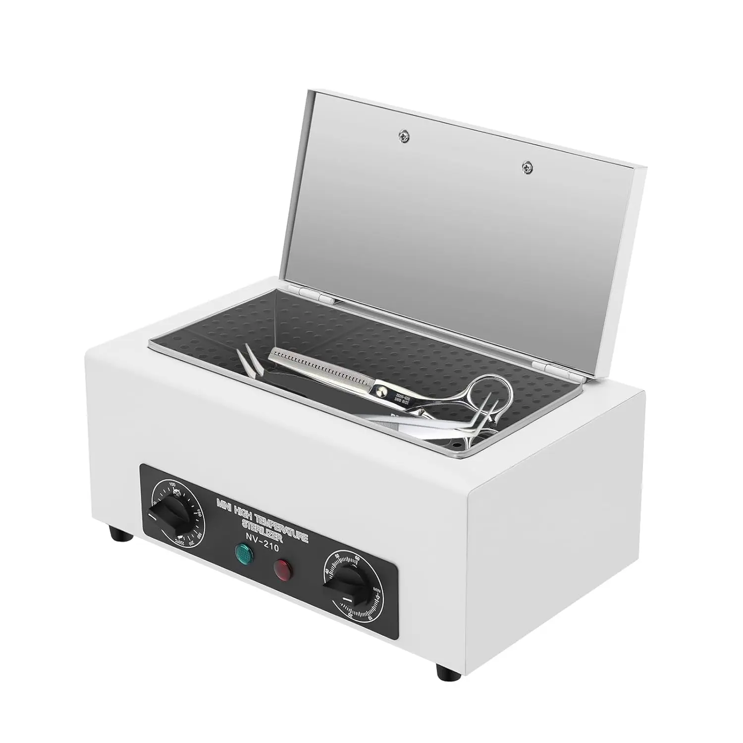 Electric High-Temperature Metal Sterilizer - Intelligent Temp Control Corded Cleaning Box, 50-200℃/122-392℉ Disinfection Cabinet for Kitchenware, Daily Necessities, Medical Equipment, 0.4L, Top Handle Automatic Function, Appliance, Makeup