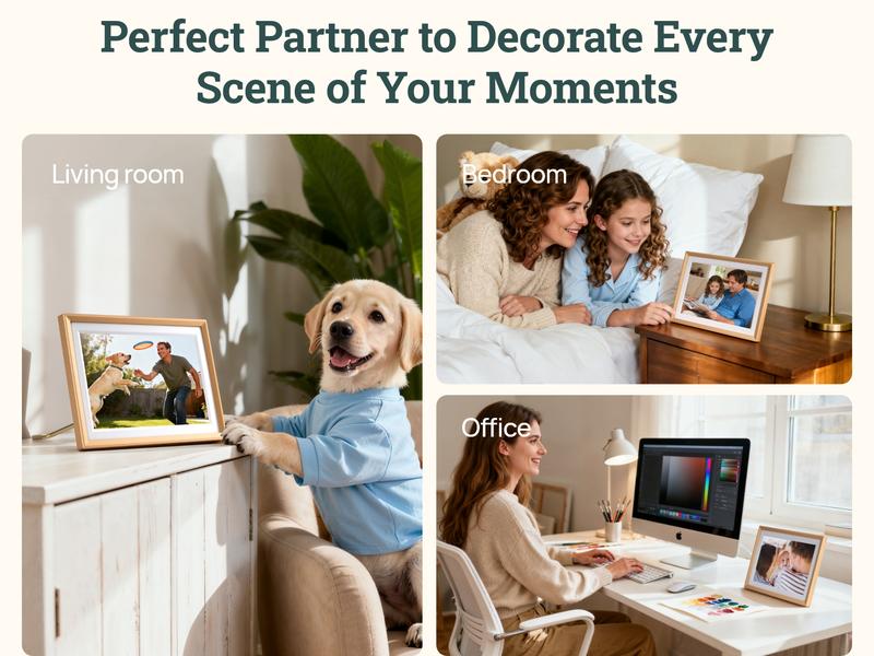 ARZOPA WiFi Digital Touch Screen Photo Frame Free Unlimited Cloud Storage Touchscreen 120s Video Frame PhotoFrame Digital Picture Frame Auto Rotate for Gift Idea