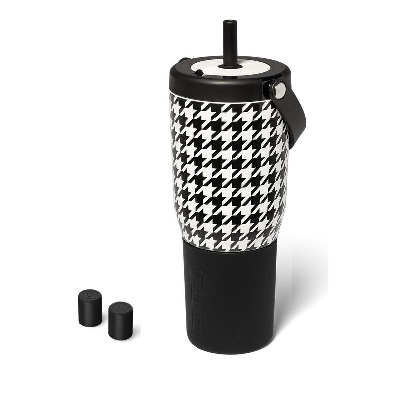 BrüMate Resa 35oz 100% Leakproof Insulated Travel Tumbler + Magnetic Straw Cover 2-Pack Bundle | Cup-Holder Friendly Insulated Tumbler | Built-in Silicone Sleeve and Easy Carry Handle