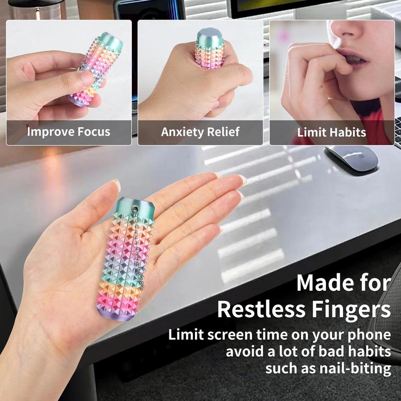 Stim Fidgets Tool for Anxiety Little Ouchies Pain Pocket Fidget Toys for Stress Anxiety Focus, Rotating Keychain