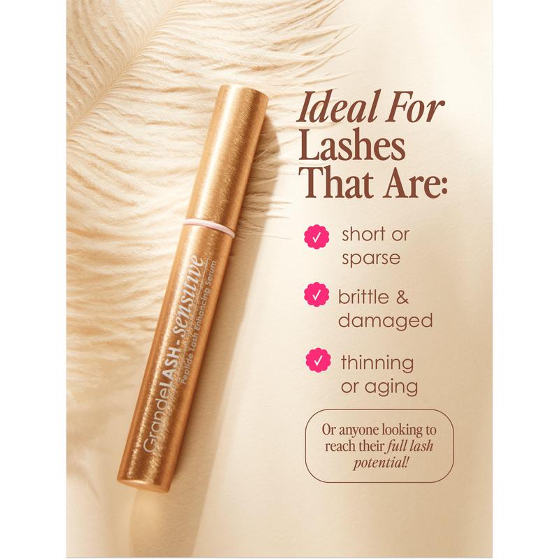 GrandeLASH-Sensitive - Grande Cosmetics - Gentle Formula Lash Serum with LashCatalyst Peptide Complex for Thicker Longer Looking Lashes