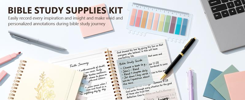 Bible Cover Case for Women, Large Bible Bag Bible Study Supplies Accessories Journaling Kit with Highlighters Tabs, Quilted Book Carrying Cases with Shoulder Strap, Christmas Christian Gifts for Women