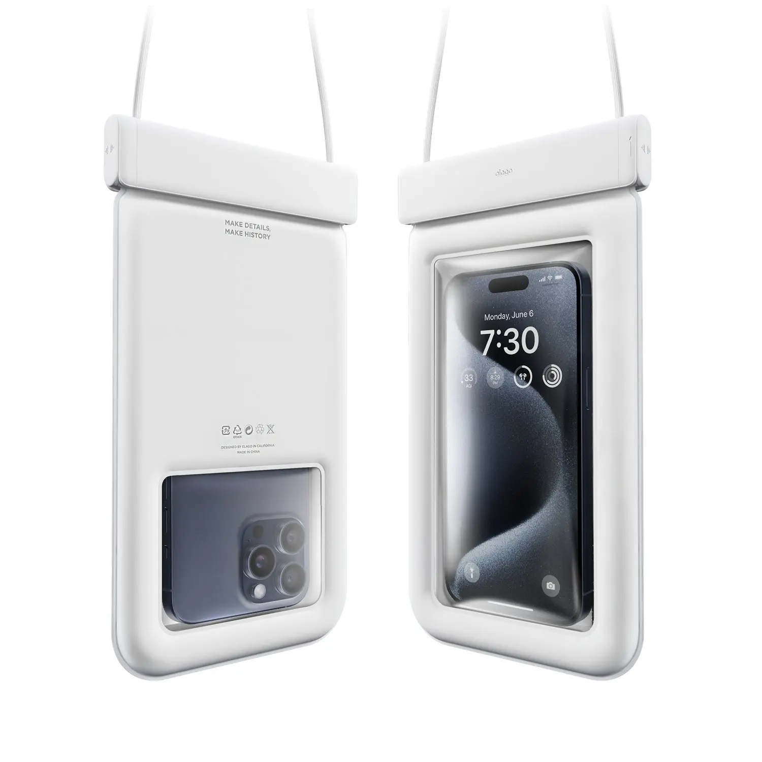 elago Waterproof Pouch Organiser Case - Durable Pouch, Waterproof Storage Bag for Galaxy, iPhones, Versatile Mobile Phone Accessory, Carrier Pouch, Multifunctional Storage Solution