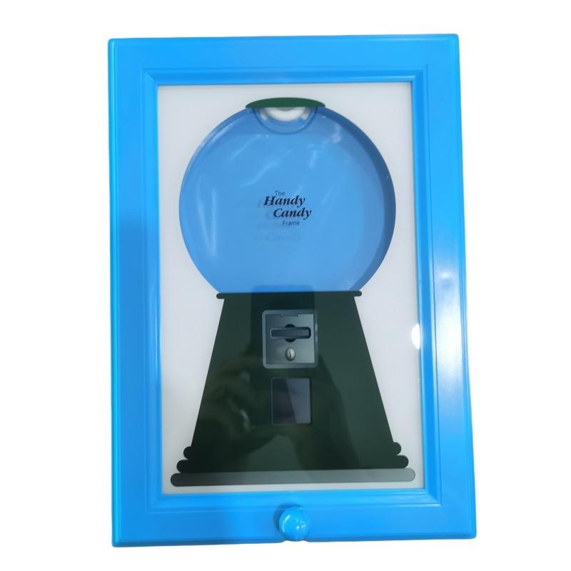 A Square Photo Frame Designed To Be Hung on The Wall, Equipped with A Candy Dispenser, Is Perfect for Displaying Photos While Making It Convenient To Get Candies, Nuts and Pet Snacks, Home Decor Accessory