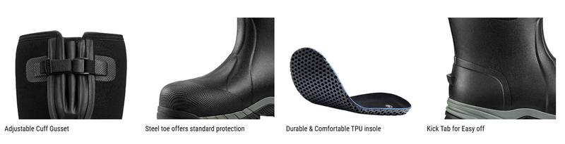 TIDEWE Work Boots Puncture-Proof with Steel Toe & Shank, Waterproof Anti Slip Rubber Boots for men worker, 6mm Neoprene Outdoor Boots Boy Footwear Walking Shoes Comfort Rain Shoes for Men steel toe boot men s boots work Closed Onyx TIDEWE Work Boots Puncture-Proof with Steel Toe & Shank, Waterproof Anti Slip Rubber Boots for men worker, 6mm Neoprene Outdoor Boots Boy Footwear Walking Shoes Comfort Rain Shoes for Men steel toe boot men s boots work Closed Onyx