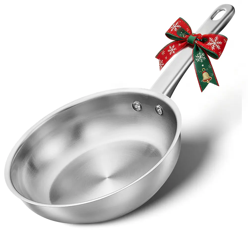 KOCH SYSTEME CS Stainless Steel Pan 10 Inch with Stay-Cool Handle, Induction Compatible, PFAS-Free, Professional Cooking Pan, mexican kitchen cookware