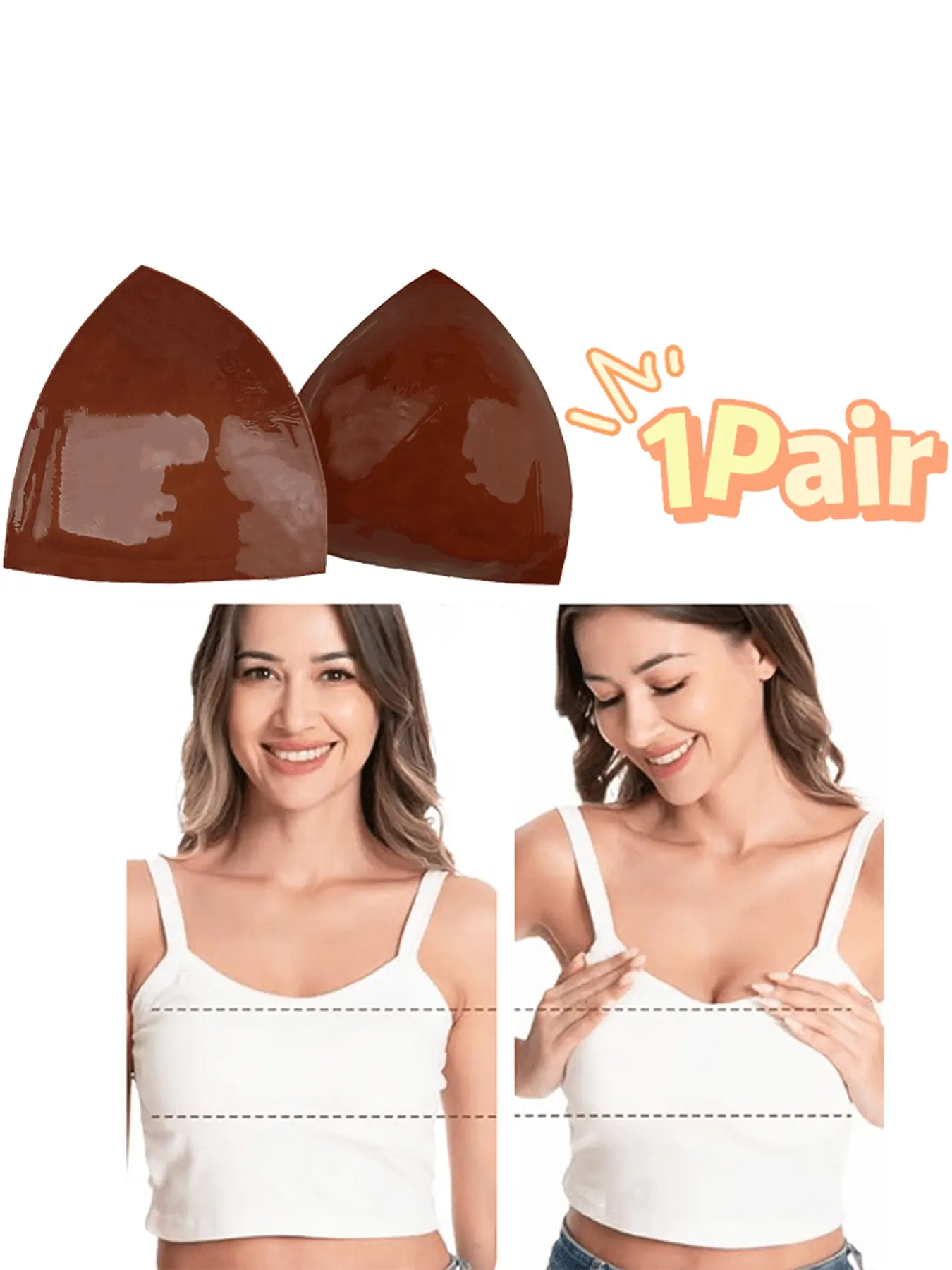 Double-Sided Adhesive Chest Lift Inserts, Bra Accessories, Bra Padding Inserts, Large Reusable Comfortable Body Enhancer Pads, Effective and Safe for Daily Use, Womenswear