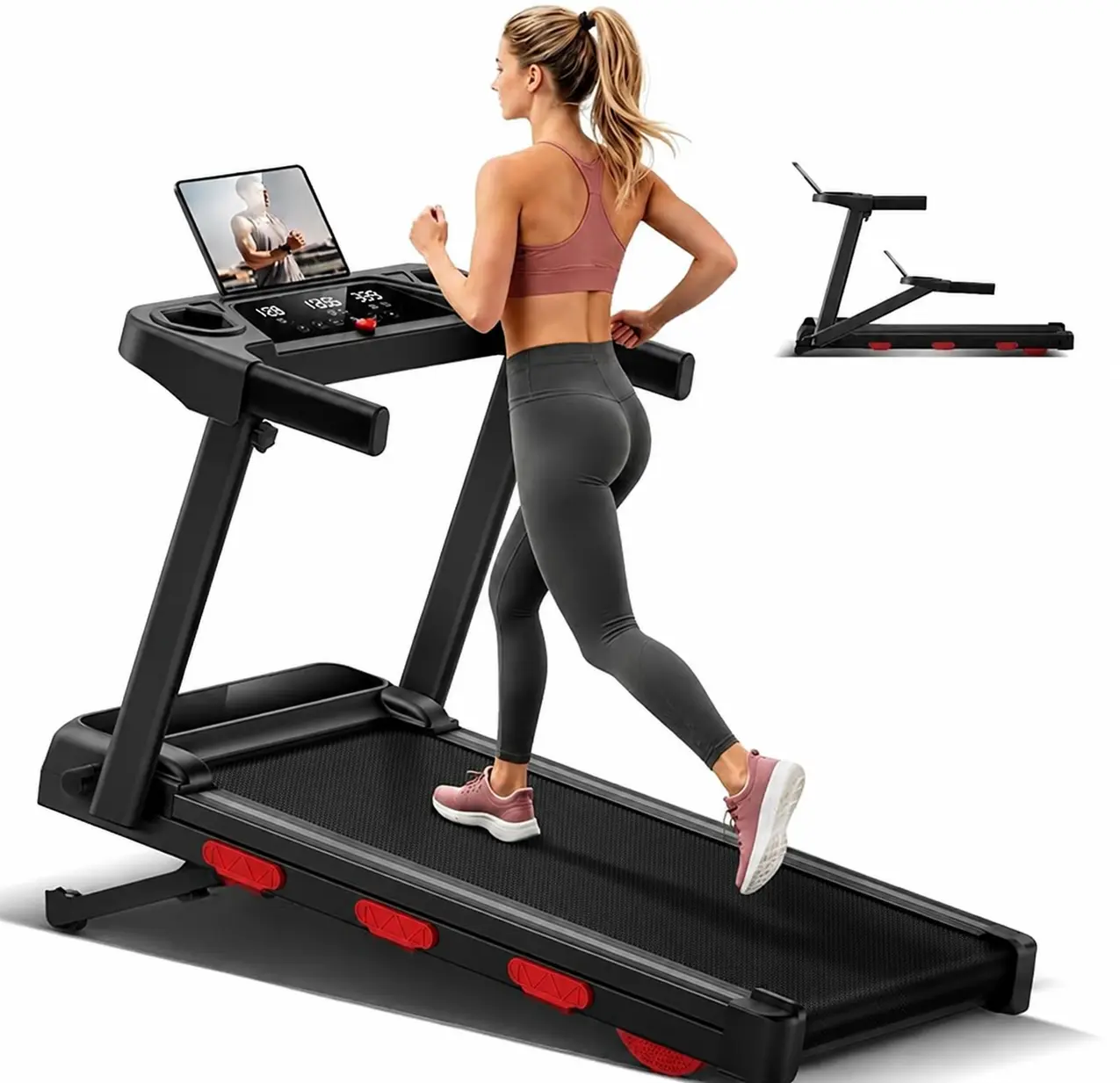 UMAY Auto Incline Treadmill with 15% Incline & 400LBS Capacity, 3.0HP Quiet Folding Walking Pad for Home Office, Fitness Beginners & Cardio Lovers  summerwins tiktokshopbacktoschool