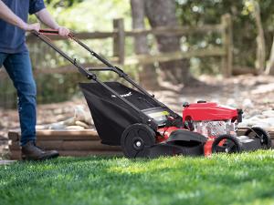 PowerSmart Self Propelled Gas Lawn Mower, 21-Inch with 170cc 4-Cycle OHV Engine 2-in-1 Rear-Wheel Drive Lawnmower with Bagging(V8721S)