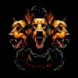 DOBERMANN HALFTONE DTF TRANSFER FOR T-SHIRTS OR HOODIES