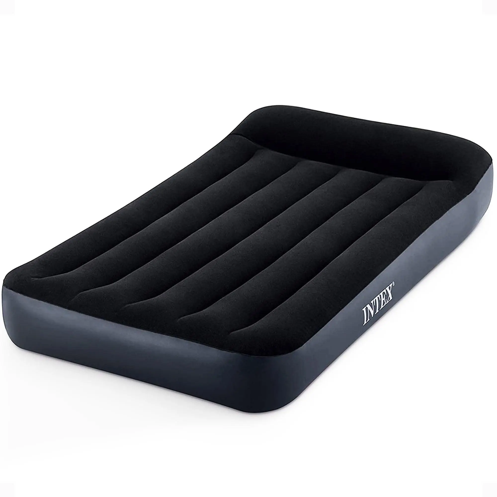 Intex Dura Pillow Rest Classic Blow Up Mattress Air Bed with Built In Pump, Twin Intex Dura Pillow Rest Classic Blow Up Mattress Air Bed with Built In Pump, Twin