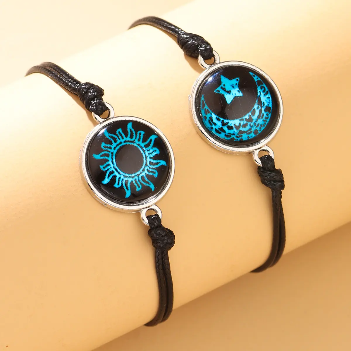 Long Distance Touch Bracelets with Sun&Moon Functional Love Connect Couple Gifts For Boyfriend or Girlfriend or your Family