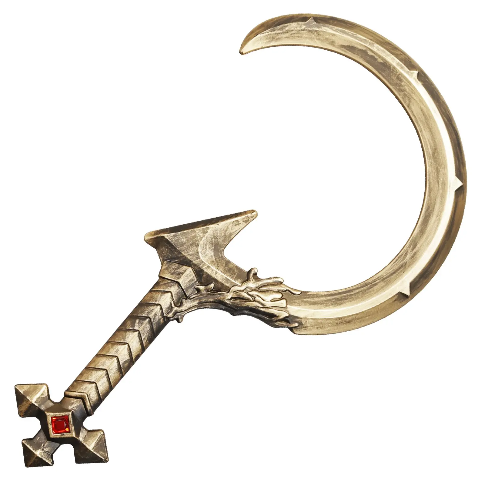 Munetoshi 20" Ceremonial Sickle Prop Butcher Cosplay Hook Convention Diablo Video Game Display Halloween Sci-Fi Costume