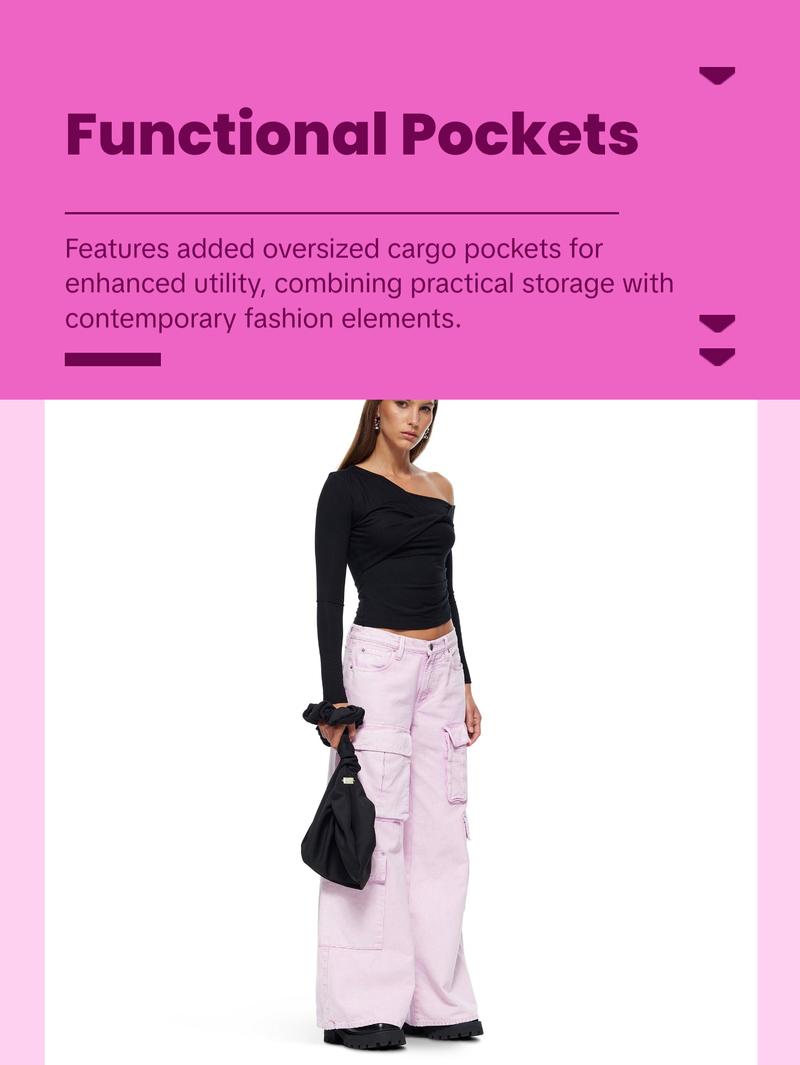 VIAVIA The Cargo Low + Baggy Jean in Lavender