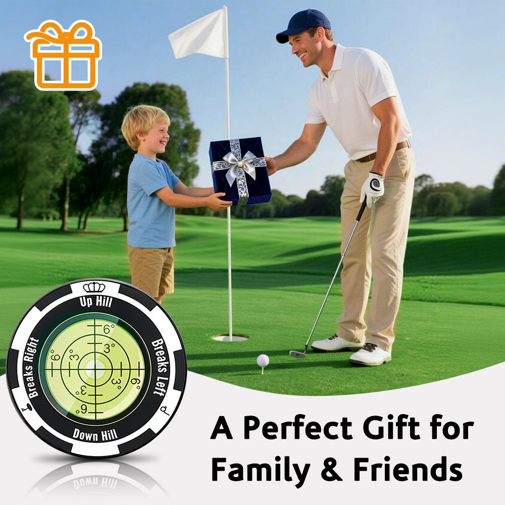 Multifunctional Golf Training Aid Set - Golf Green Reader - Precision Leveling Tool with High Accuracy Green Reading Aid & Divot Repair Kit, Golf Ball Marker, Hat Clips, , Golf Gifts
