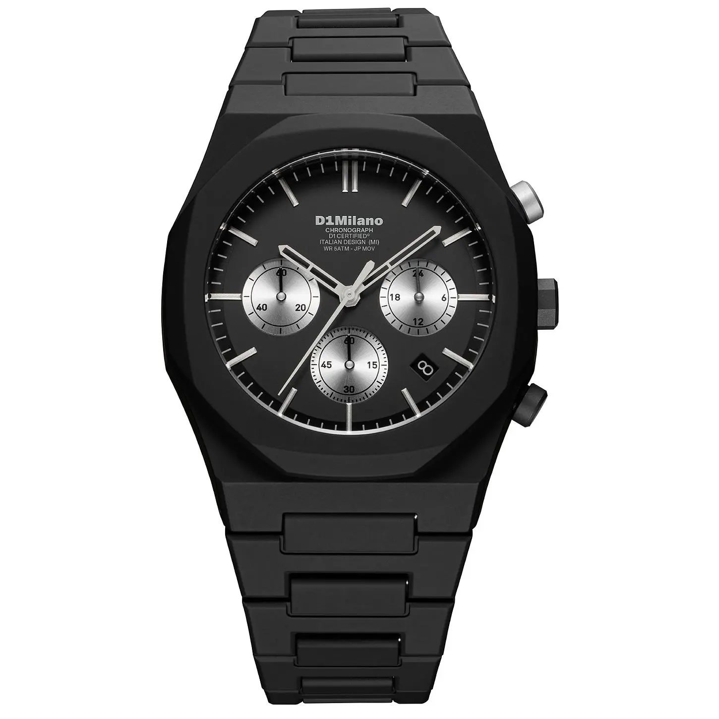 D1 Milano Polychrono 40.5mm Watch in Black