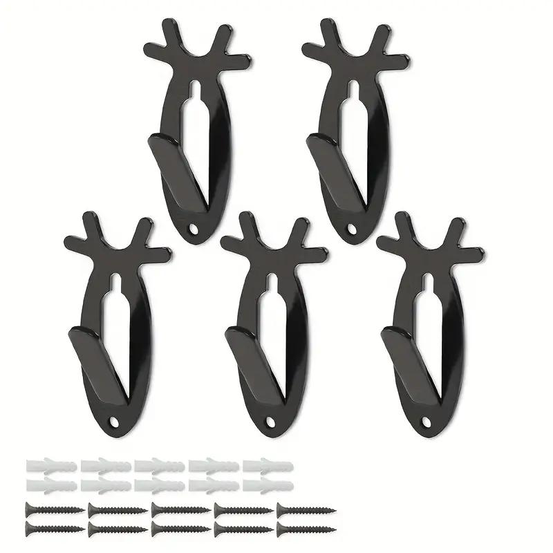 5Pcs Christmas European Mount Skull Wall Hanger Hook Deer Antelope Antler Mount Bracket For Car Home Wall Decoration Upgraded Version Ornaments