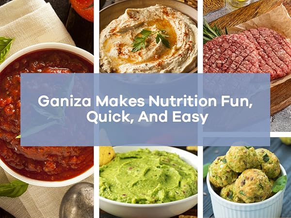 Ganiza Professional intelligent handheld blender 800W Motor 16-Speed Settings Stainless Steel Blades 8-in-1 Multi-Functional Kitchen Tool Touchscreen Juicer Machine USB Rechargeable