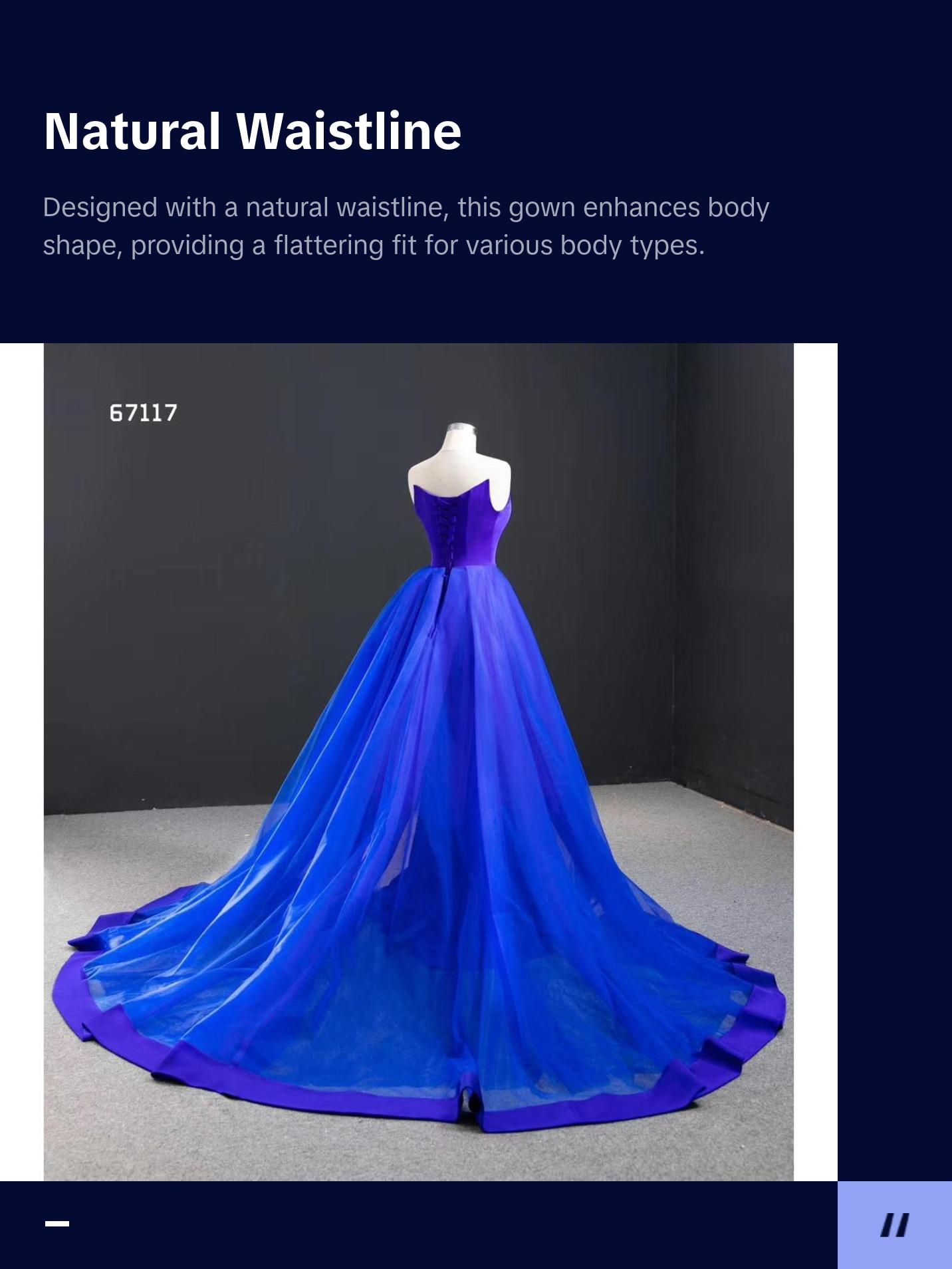 Blue Trumpet Sexy Mermaid Elegant Detachable Train Evening Gown