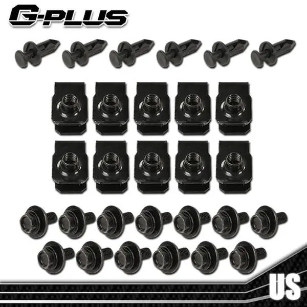 Car Accessory Body Bolt Nut Clip Kit for Infiniti G35 - 1 Set, Secure Fit, Engine Splash Shield, Fender Bumper Screws & Rivets