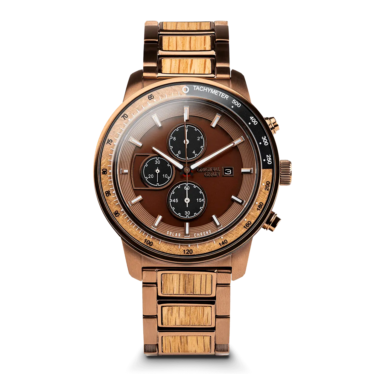 Whiskey Espresso Barrel Solar Chrono 45mm