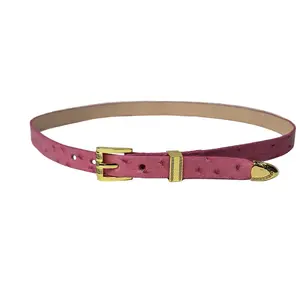 Ostrich Hatband/Toquilla Strawberry Pink