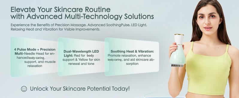 FEEJOY Handheld Full Body Comfort Massager with Heat Vibration 4 Modes 12 Levels Adjustable Intensity Multi-Mode Relaxing Tool for Self-Care