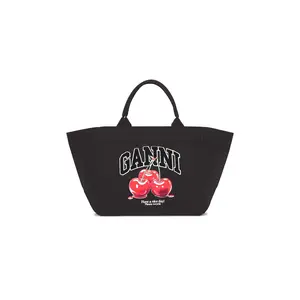 Ganni Shopper XXL Cherry Printed Tote in Phantom