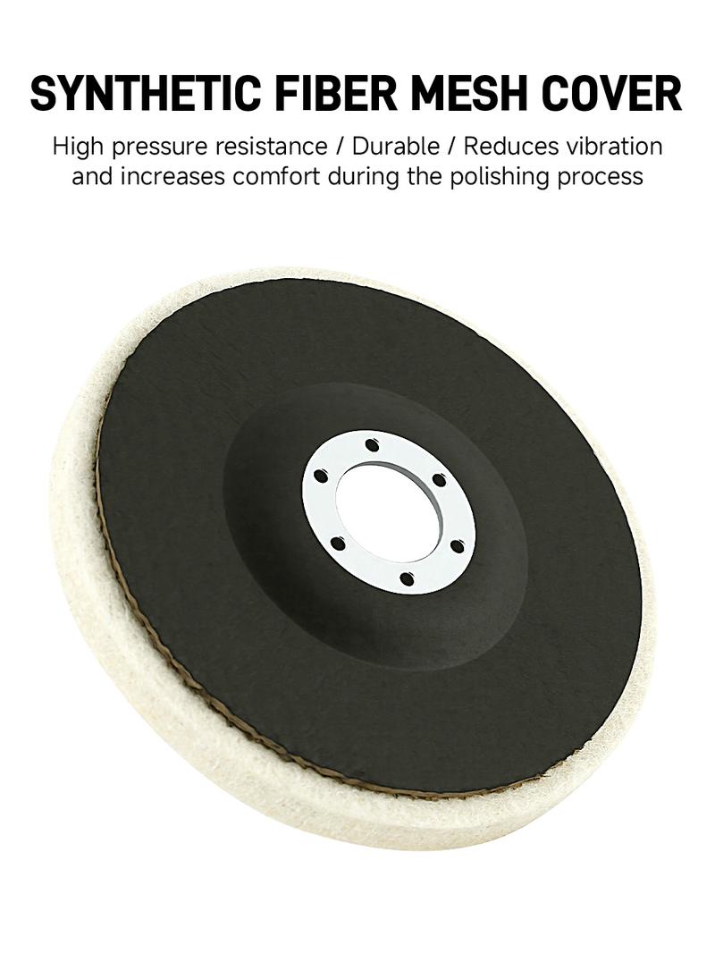 LOZLIN 1PCS/3PCS 5" Wool Polishing Wheel for Polishing Metal, Glass, Stone, and Ceramics for Angle Grinder Polish Pads, Safe, Durable & Efficient LOZLIN 1PCS/3PCS 5" Wool Polishing Wheel for Polishing Metal, Glass, Stone, and Ceramics for Angle Grinder Polish Pads, Safe, Durable & Efficient