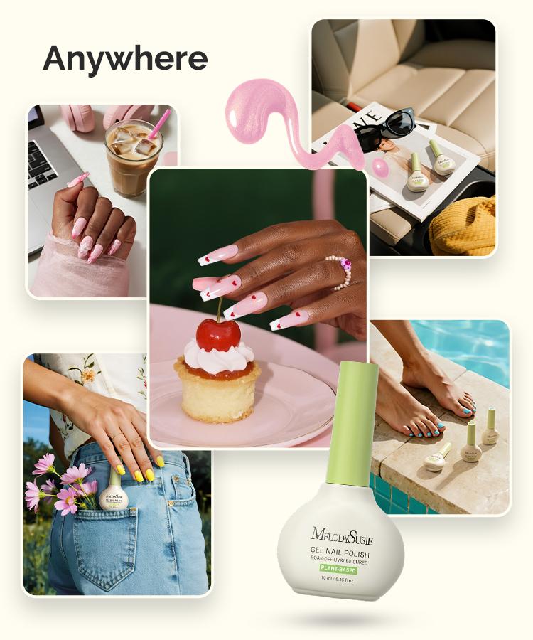 Sweet Scent HEMA-Free & HPMA-Free & TPO-Free Plant-Based Gel Nail Polish Full Set