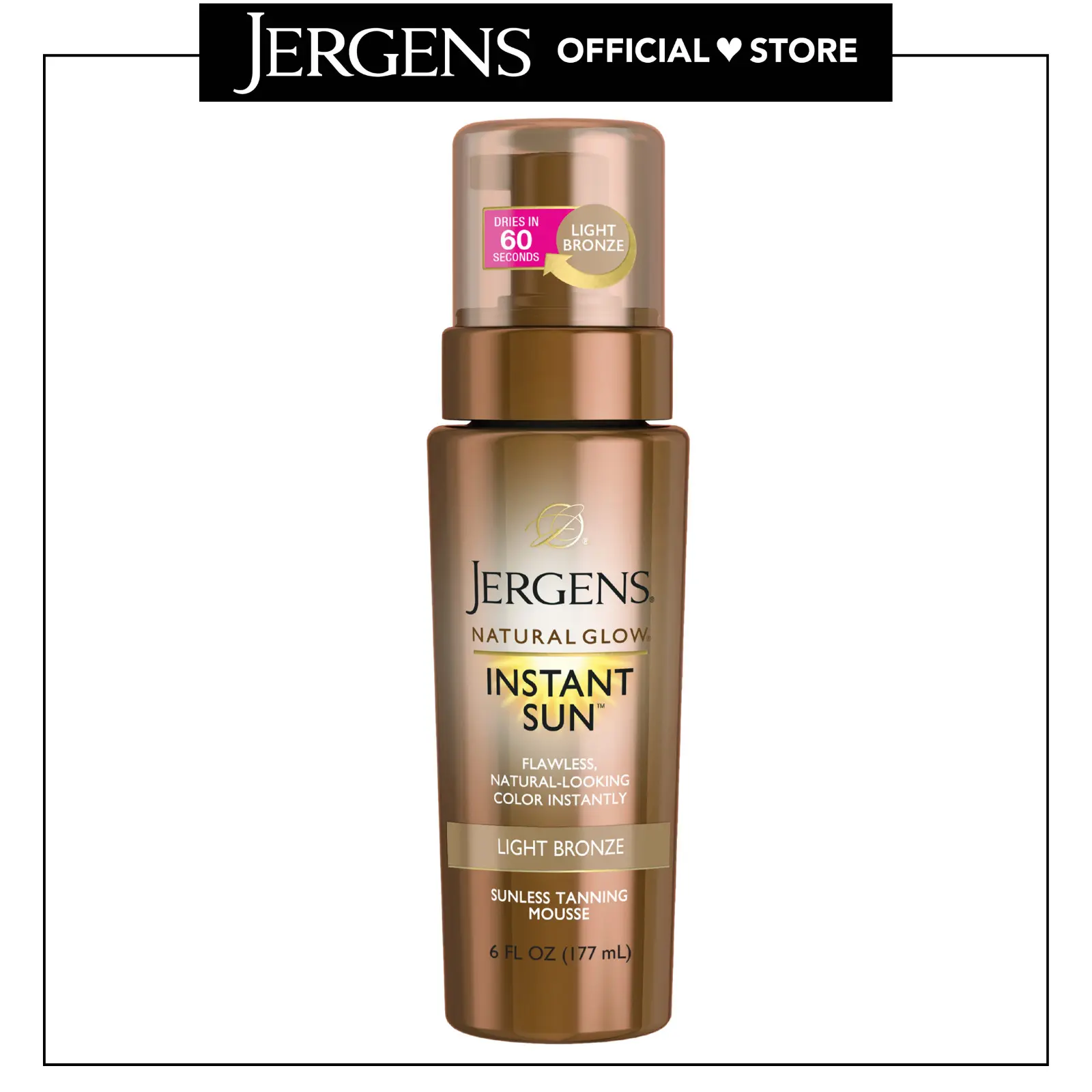 Jergens Natural Glow Instant Sun Moisturizing Mousse, Light Bronze Jergens Natural Glow Instant Sun Moisturizing Mousse, Light Bronze