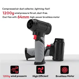 Electric Compressed Air Duster-Brushlesspure Copper Motor Jet Fan 64mm 1200g Wind Pressure High Power Efficient Dust Collection Versatile Use