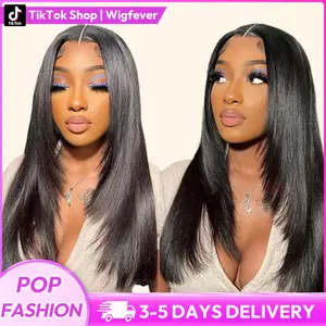 Wigfever Pre-Layered Cut Style 7*4 Lace Silky Straight & 9*6 Lace Body Wave Bleached Knots Wear Go Glueless Pre-Cut And Pre Plucked HD Lace Closure Human Hair Lace Front Wig #Spring Glow-Up