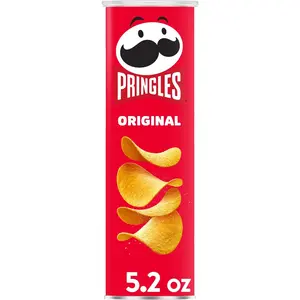 Pringles Potato Crisps Chips, Lunch Snacks, On-The-Go Snacks, Original, 5.2oz Can (1 Can)